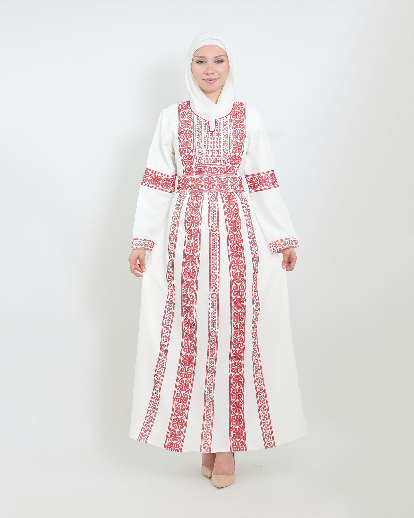 Traditional Abaya - Palestinian Thobe - White