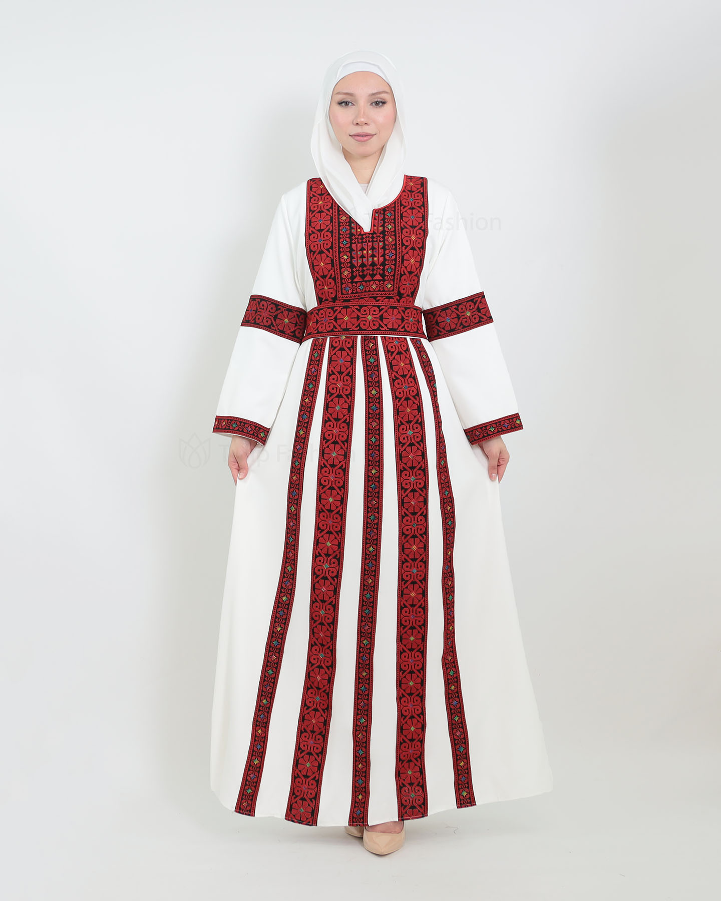 Traditional Abaya - Palestinian Thobe - Red