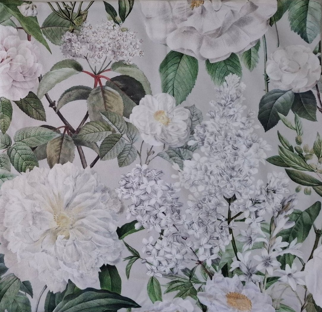 1 par Gardinlängder vita Rosor shabby chic lantlig stil - 2