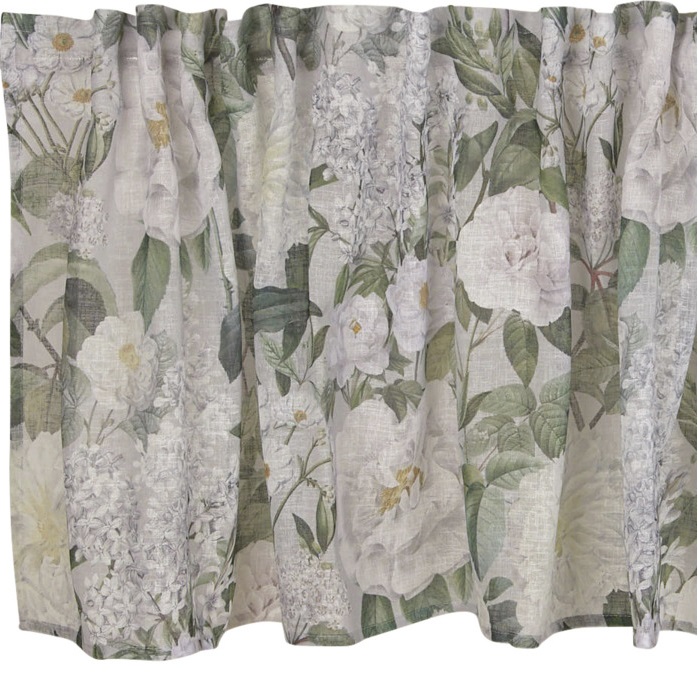 Gardinkappa vita Rosor shabby chic lantlig stil - 2