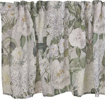 Gardinkappa vita Rosor shabby chic lantlig stil