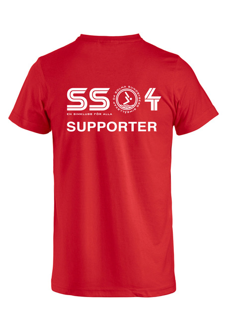 SS04 Basic SUPPORTER Klubb unisex Tee, Röd