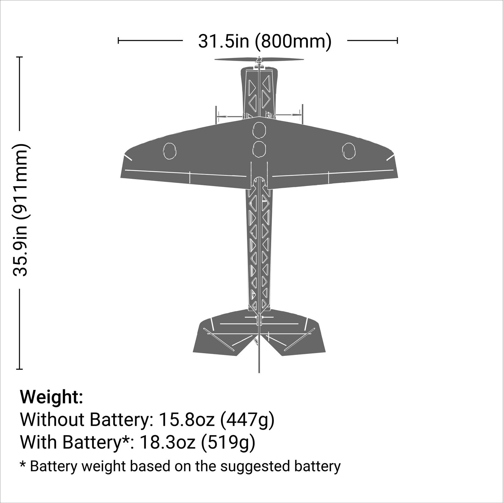 E-flite EFL02975 4-Site 3D FF (Flat Foamy) 800mm PNP - 24