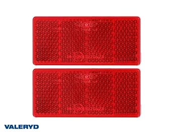 Rektangulär reflex 69x31,5 röd självhäftande (2-pack)