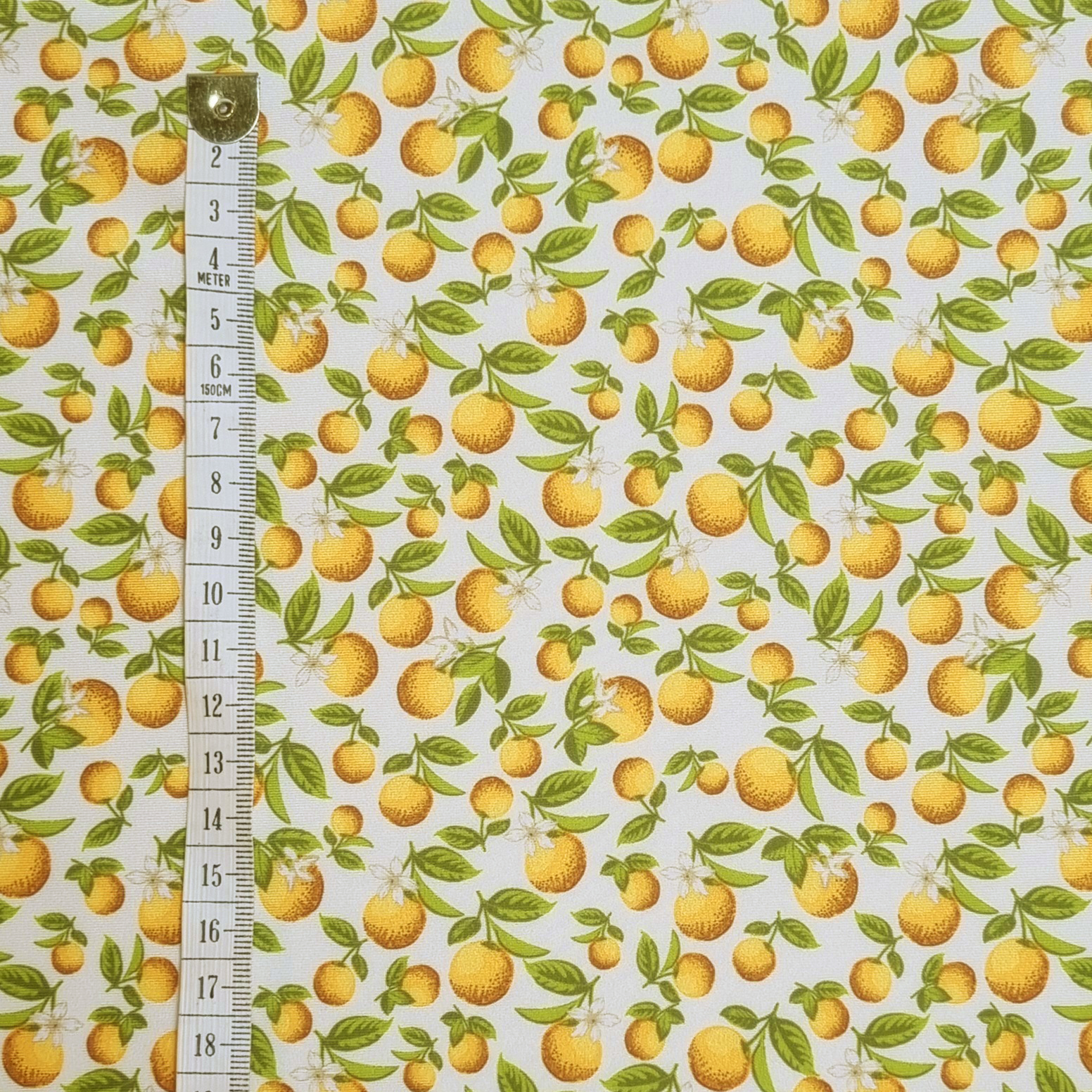 Recycled polyester swimwear fabric matte with oranges