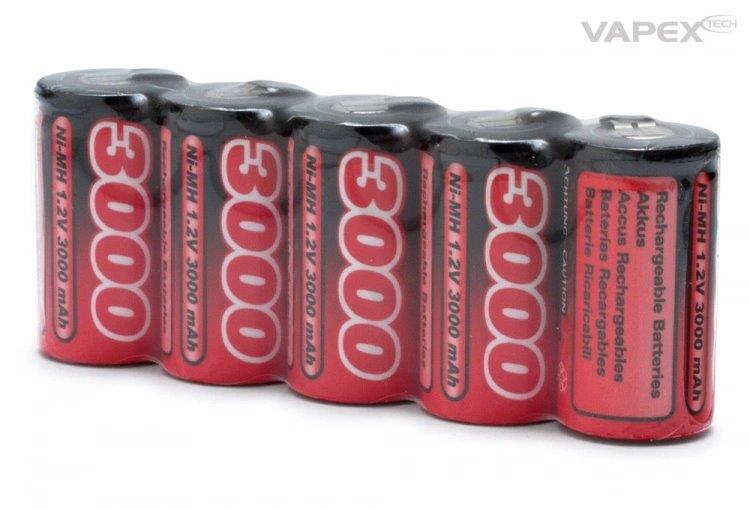 VAPEX NiMH Batteri 1,2V 3000mAh Sub-C - 2
