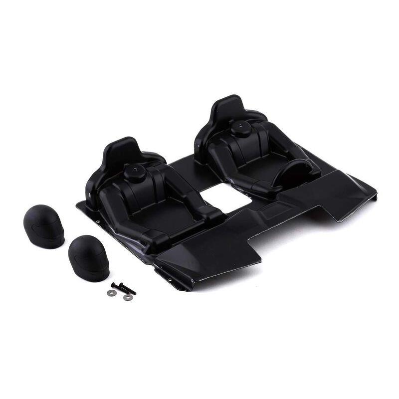 LOSI Interior Set with Helmets, Clear: SBR 2.0 - 2