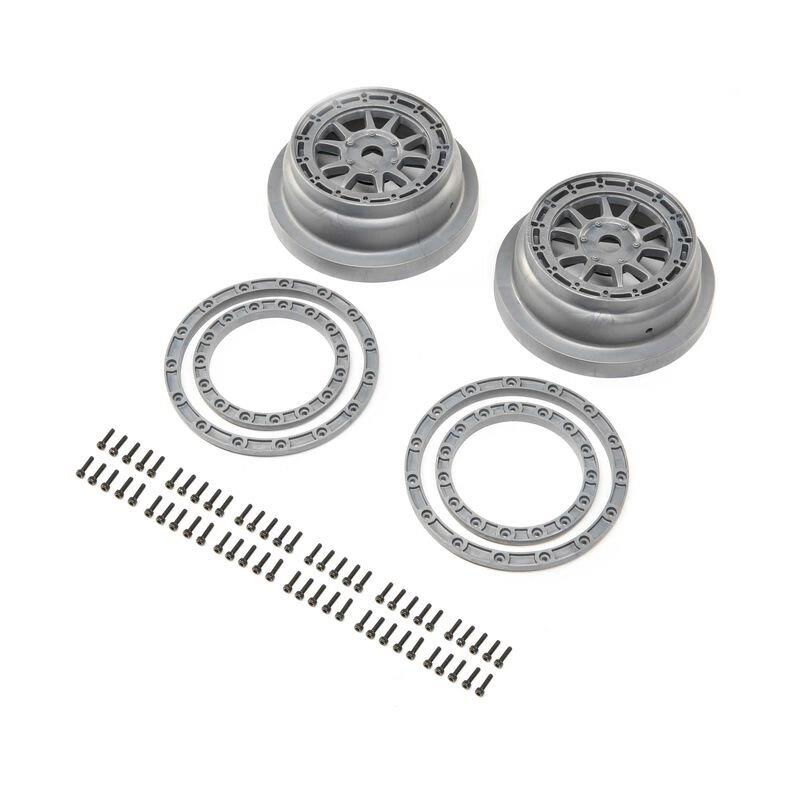 LOSI Beadlock Wheel and Ring Set (2): SBR 2.0