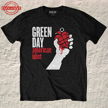 GREEN DAY - T-SHIRT, AMERICAN IDIOT BLACK