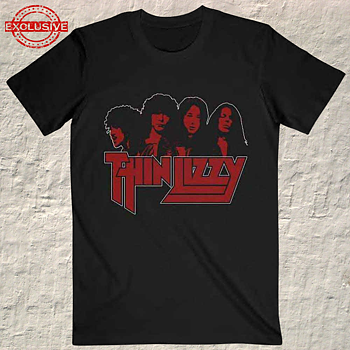 THIN LIZZY - T-SHIRT, BAND PHOTO LOGO