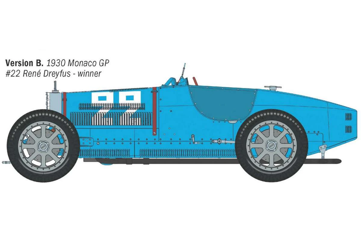 Bugatti 35B, Targa Florio '28 / Monaco GP '30 1/12 - 5