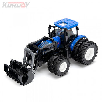Tractor with Dual Tires & Front End Loader Bucket RTR 1:24