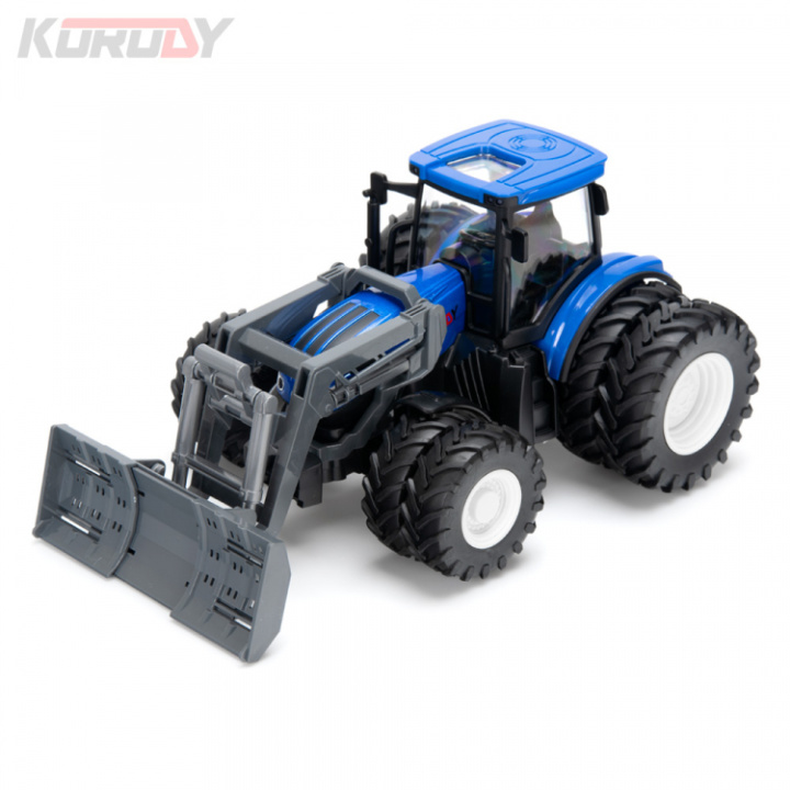 Traktor med dubbelmontage & schaktblad RC RTR 1:24