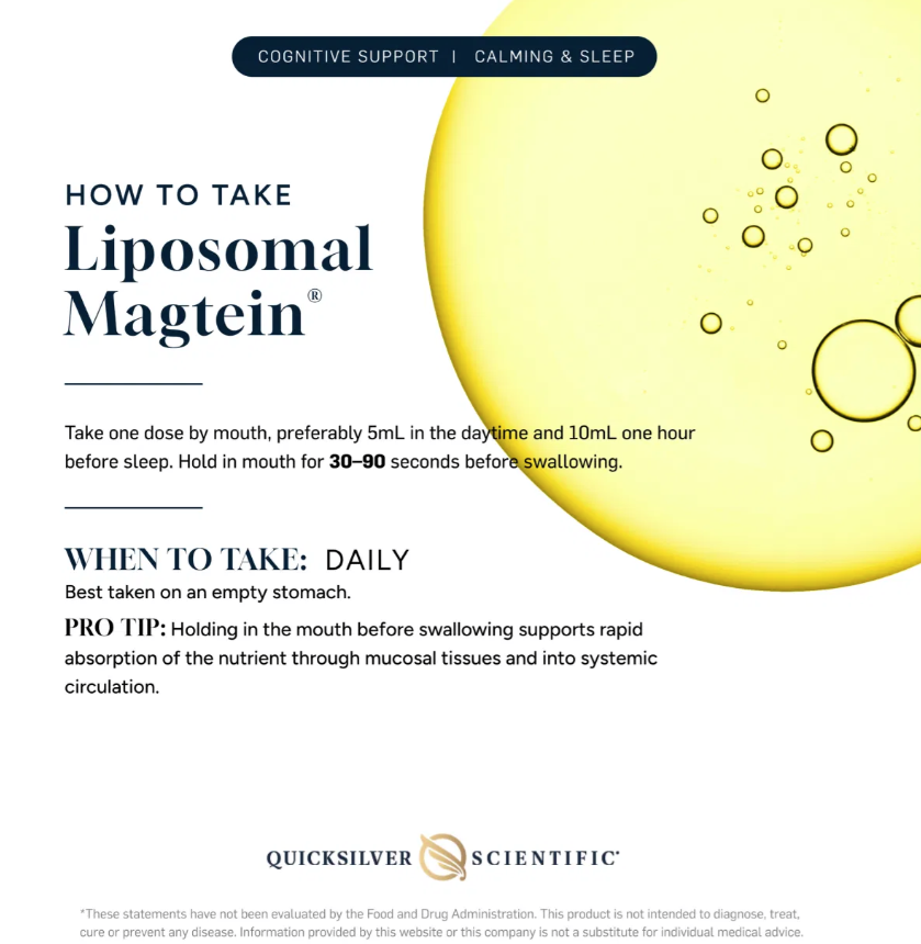 Quicksilver Scientific Liposomal Magtein – Magnesium L-Treonat - 3