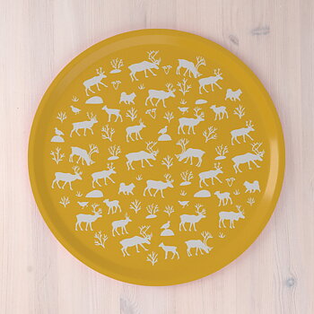 Bricka Renlycka 38 cm Solgul