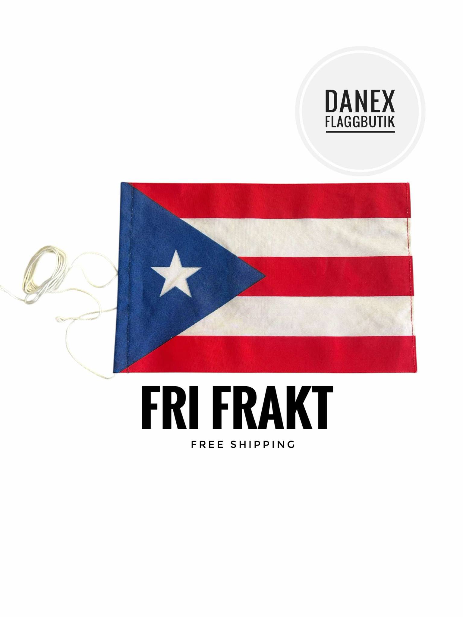 Bordsflagga REA - Puerto Rico- 12x18 cm