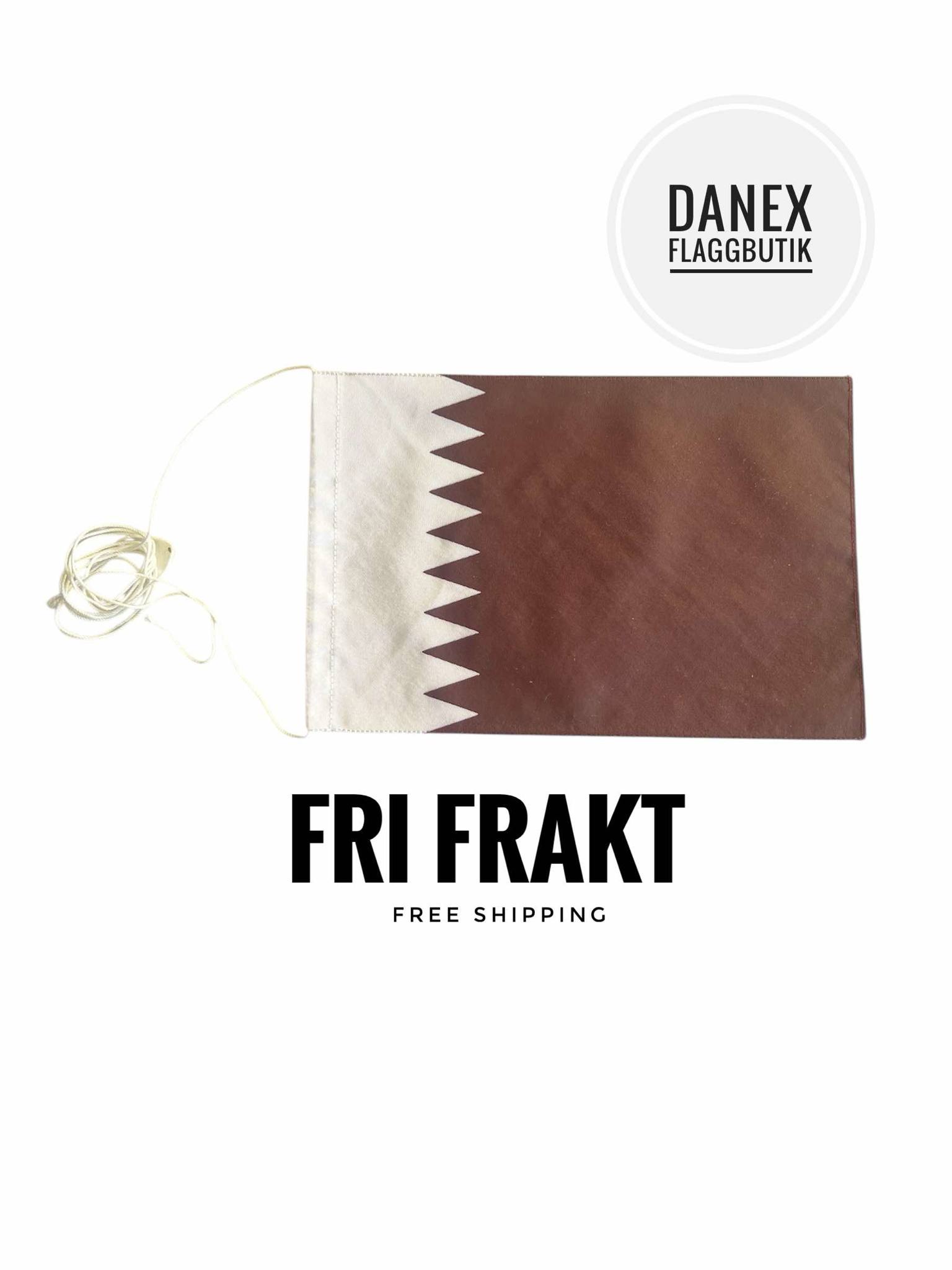 Bordsflagga REA - Qatar- 12x18 cm
