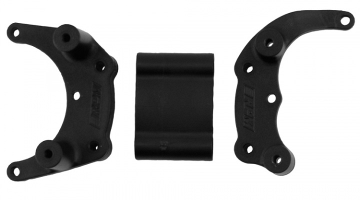 Mount for Rear Bumper or Wheelie Bar for 2WD Slash, Rustler, Stampede & Bandit - Black - 2