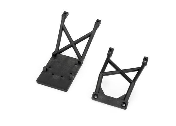Skid plates front & rear, svart