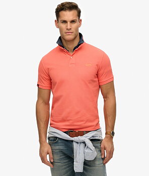 Superdry - Vintage Destroy Polo - Hot Coral