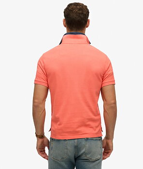 Superdry - Vintage Destroy Polo - Hot Coral