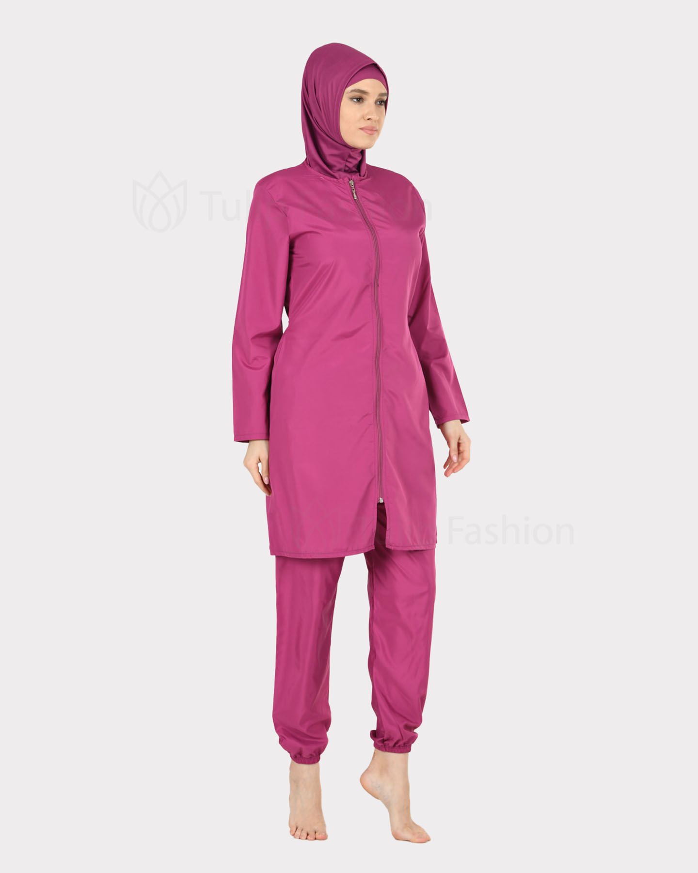 Muslim Swimsuit with hijab - Pink - 4