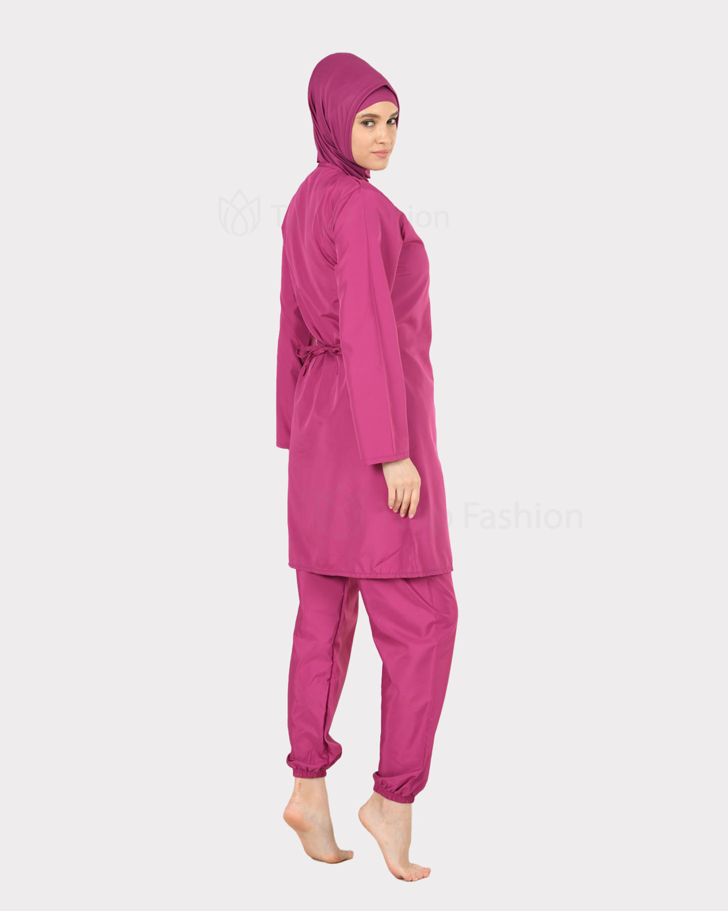 Muslim Swimsuit with hijab - Pink - 5