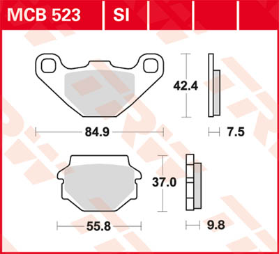 TRW Bromsbelägg  - MCB523SI -