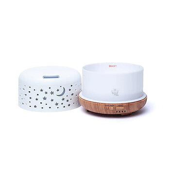 Aromdiffusor Nebula rund vit / trätryck