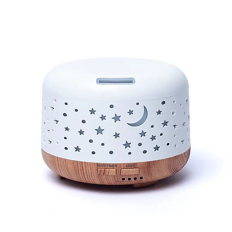 Aromdiffusor Nebula rund vit / trätryck