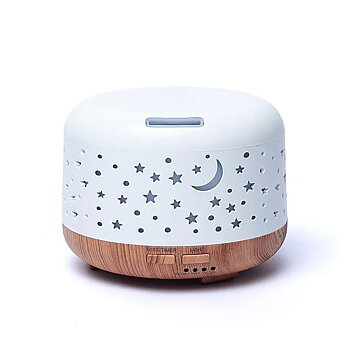 Aromdiffusor Nebula rund vit / trätryck