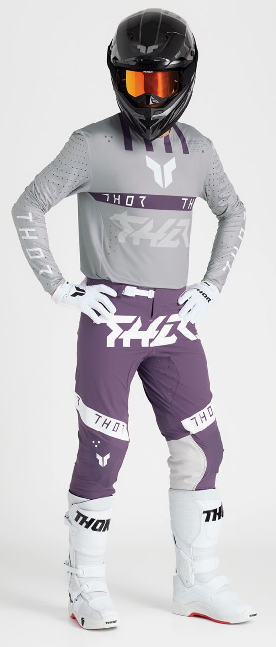 THOR SPORTMODE Flite Jersey Grey/ Purple/ White - 3
