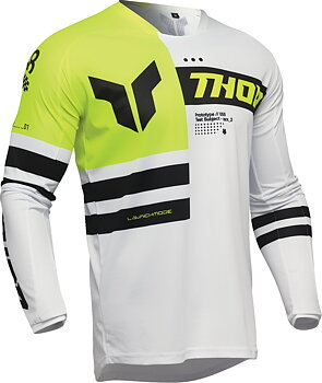 THOR LAUNCHMODE Dozer Crosstrøje Acid/ Sort/ Hi-Vis Gul/ Hvid