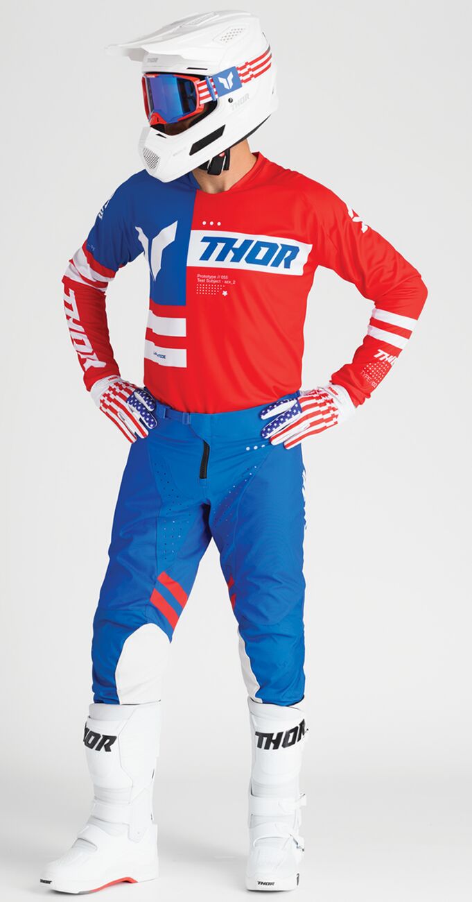 THOR LAUNCHMODE Patriot Crosströja Blå/ Röd/ Vit - 3
