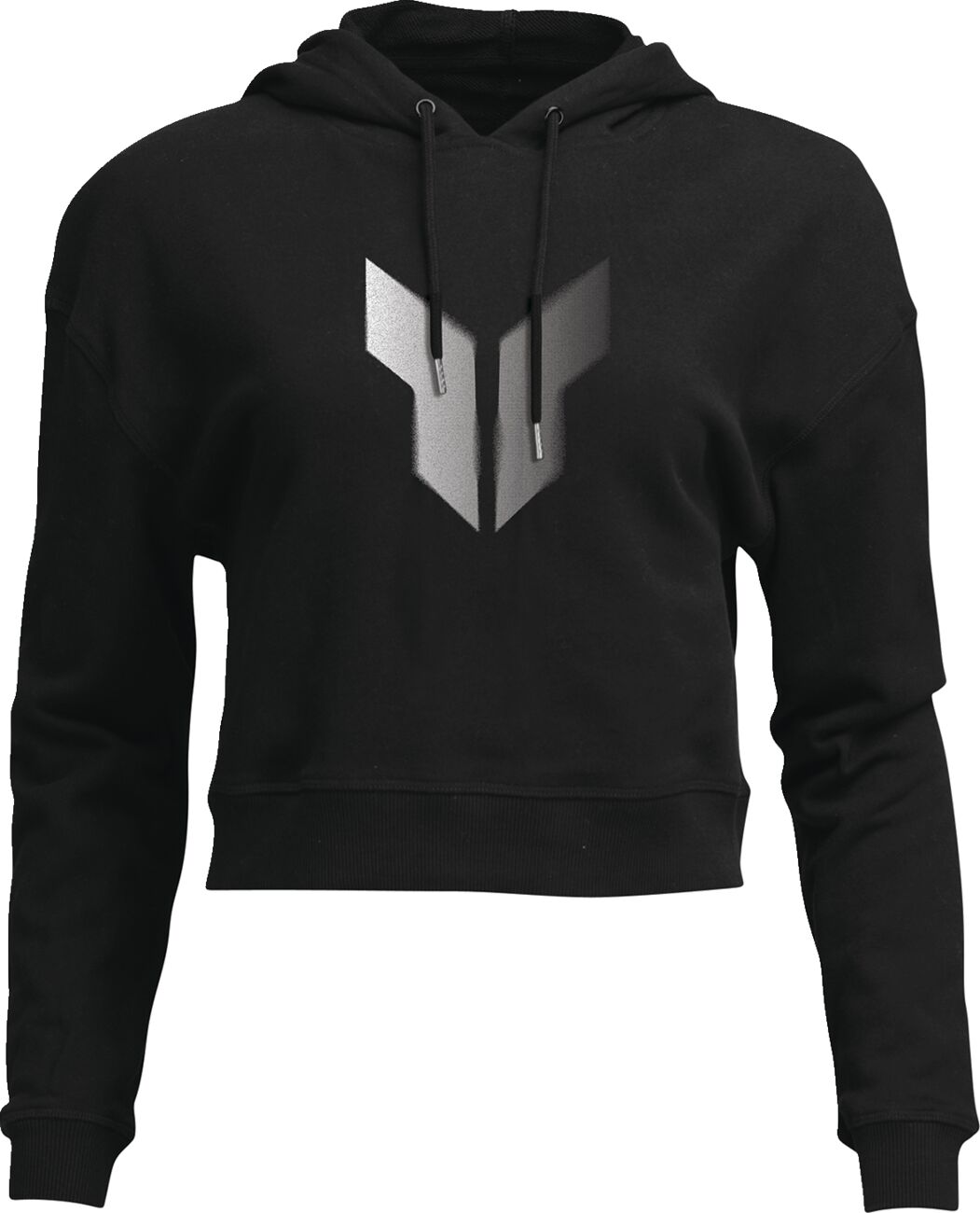THOR Women's Noise Pullover Crop Hoodie Musta | Harmaa