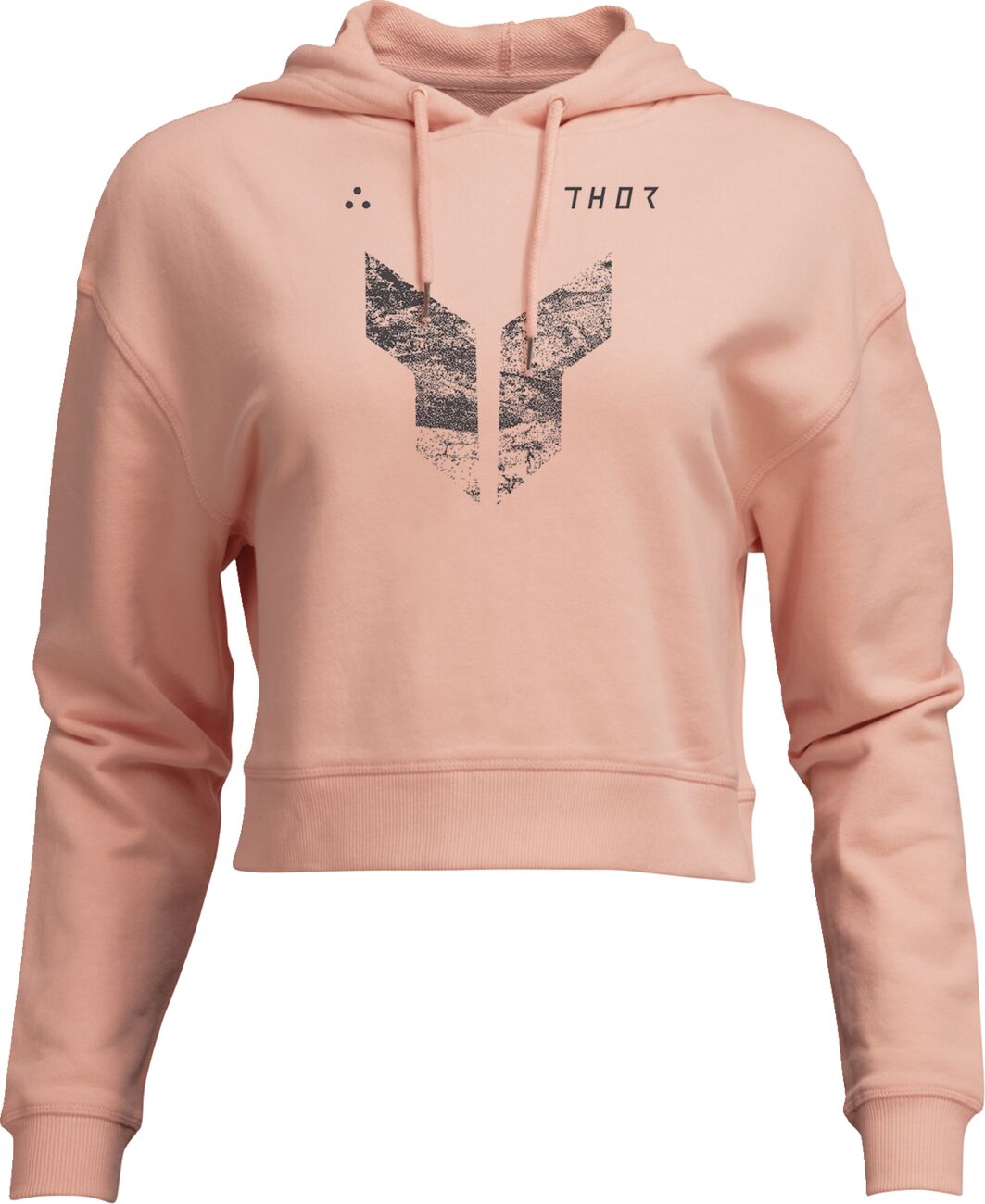 Women's Iconic Pullover Crop Hoodie THOR Nero | Rosa