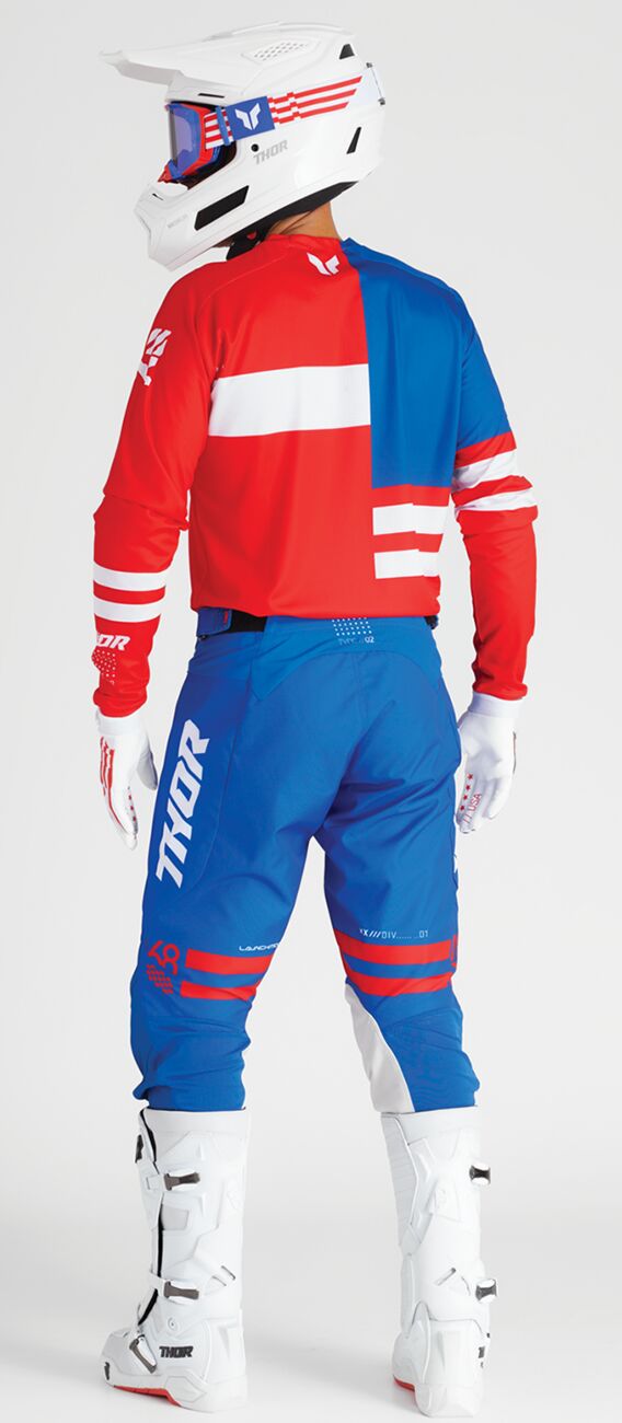 THOR LAUNCHMODE Handschuhe Blau/ Rot/ Wieß - 7