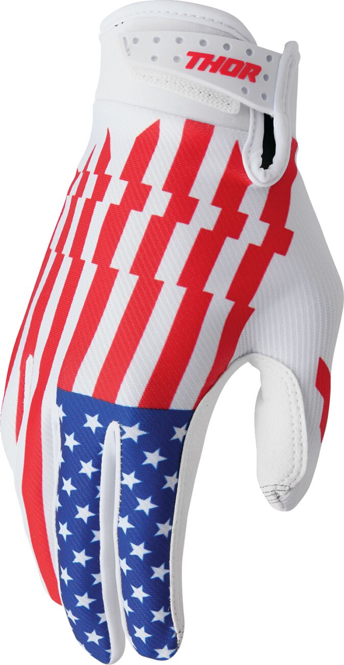 THOR LAUNCHMODE Handschuhe Blau/ Rot/ Wieß