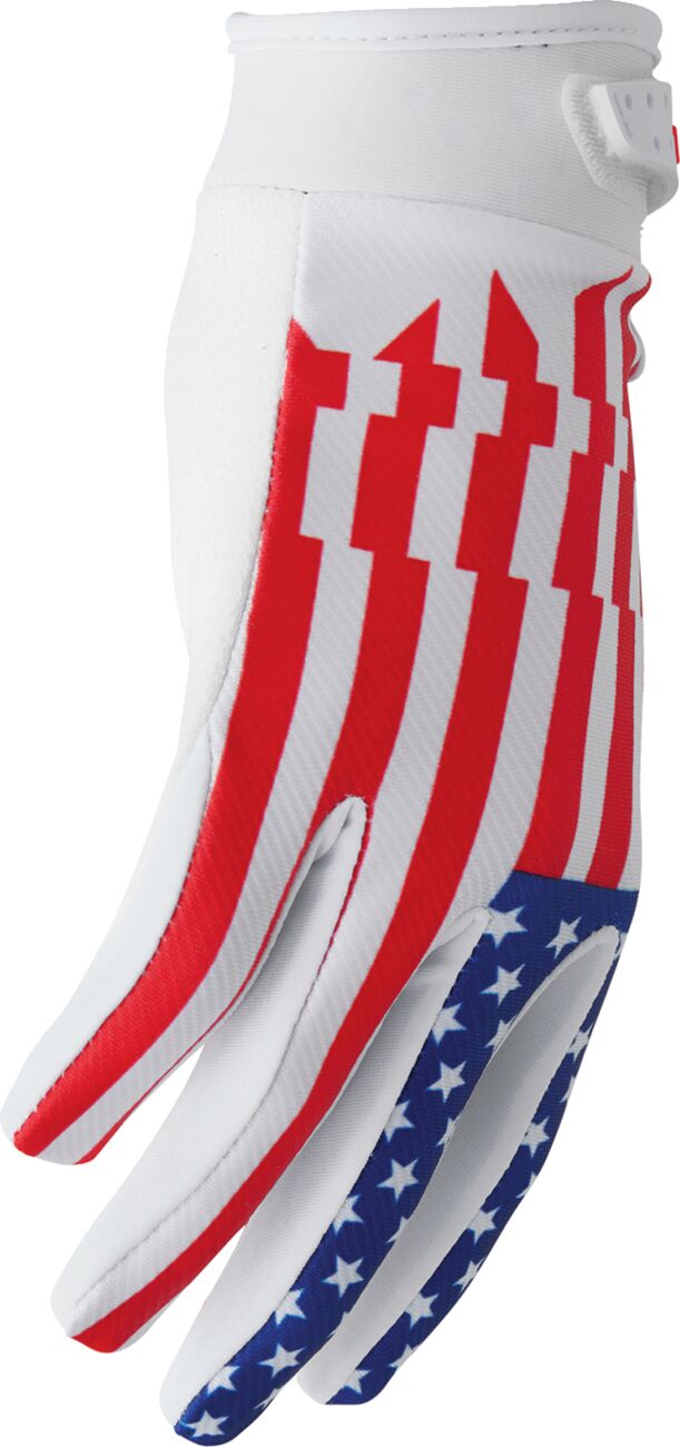 THOR LAUNCHMODE Handschuhe Blau/ Rot/ Wieß - 3