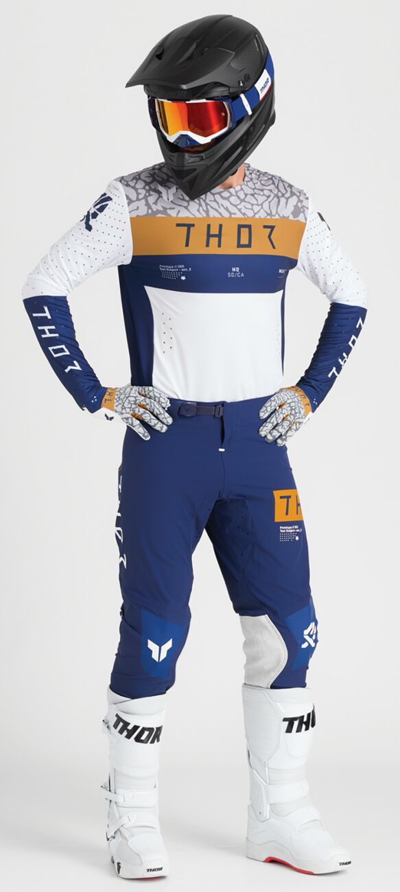 THOR SPORTMODE Bravo Handschuhe Copper/ Grau/ Blau/ Wieß - 6