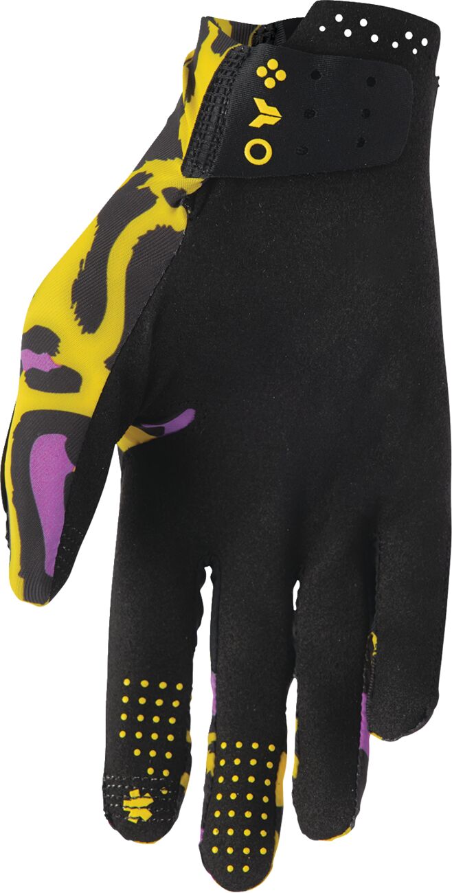 THOR SPORTMODE Cheetah Crosshansker Sort/ Lilla/ Gul - 2