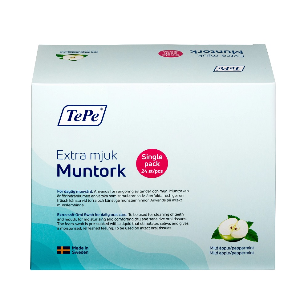 TePe Extra Mjuk Muntork Salivstimulerande 24 st. Äpple/Pepparmint
