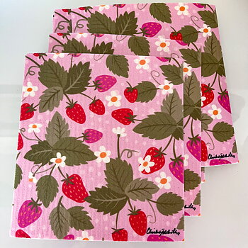 Åter i lager! Disktrasa med motiv,  ”Jordgubbar ”