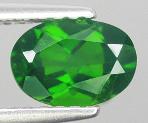 Gema de diópsido de cromo natural suelta, calibrada, de alta calidad, de 7 x 5 mm, de 0,83 ct