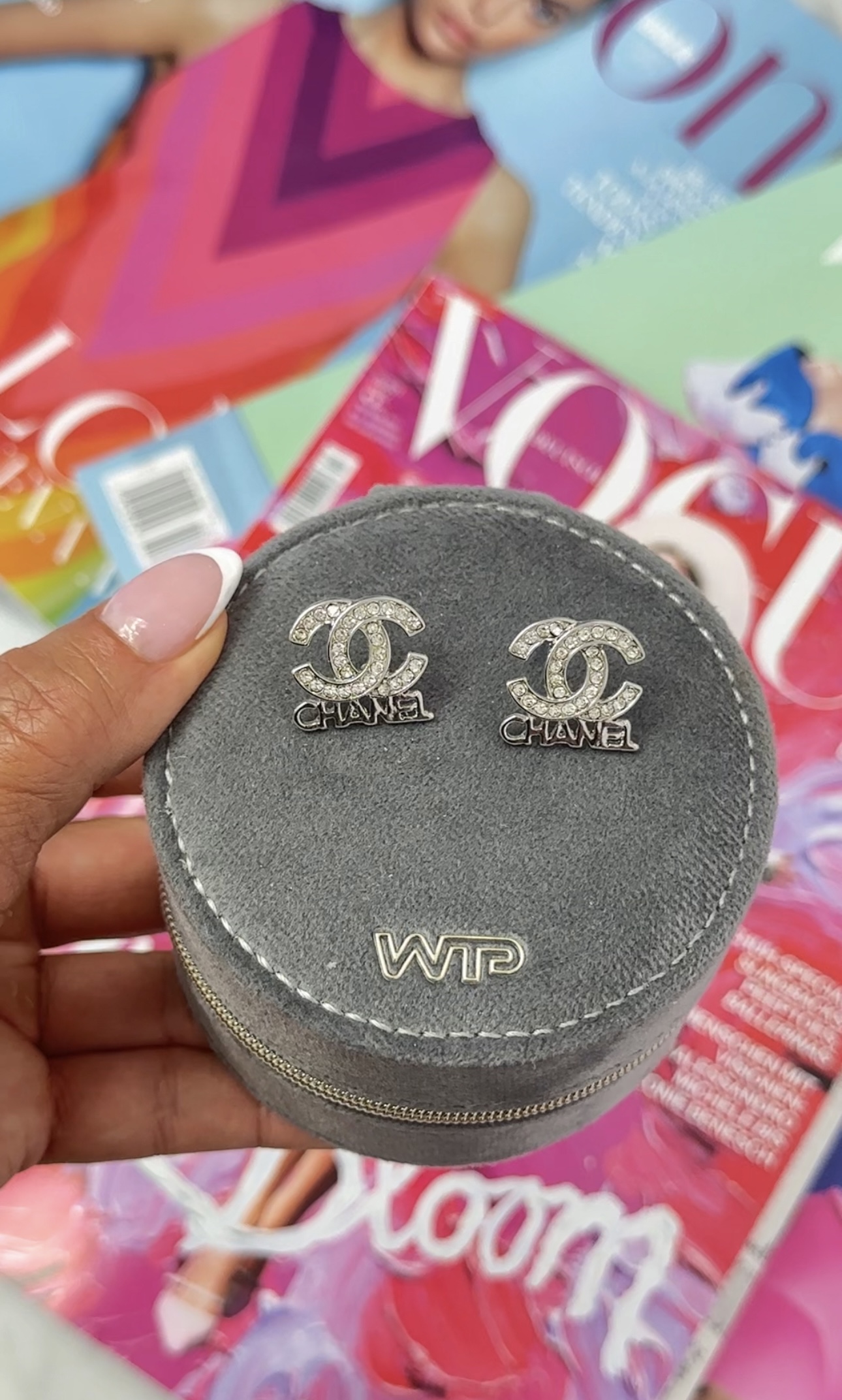 Earrings Ce Designer Text Silver
