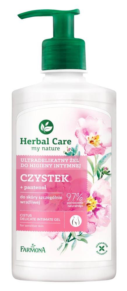 Intimgel ultramild med rensende urt – med Cistus og bomull, 330 ml - 2