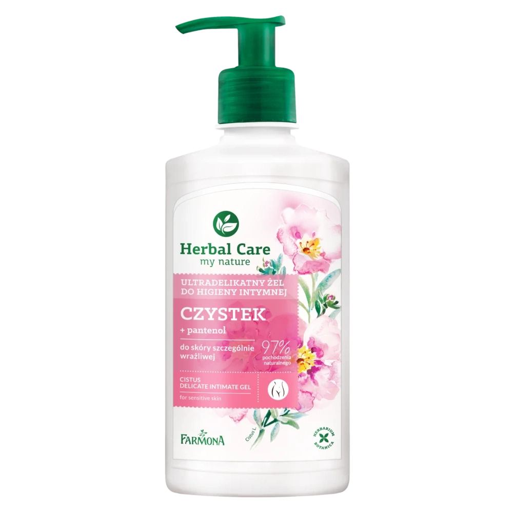 Intimgel ultramild med rensende urt – med Cistus og bomull, 330 ml