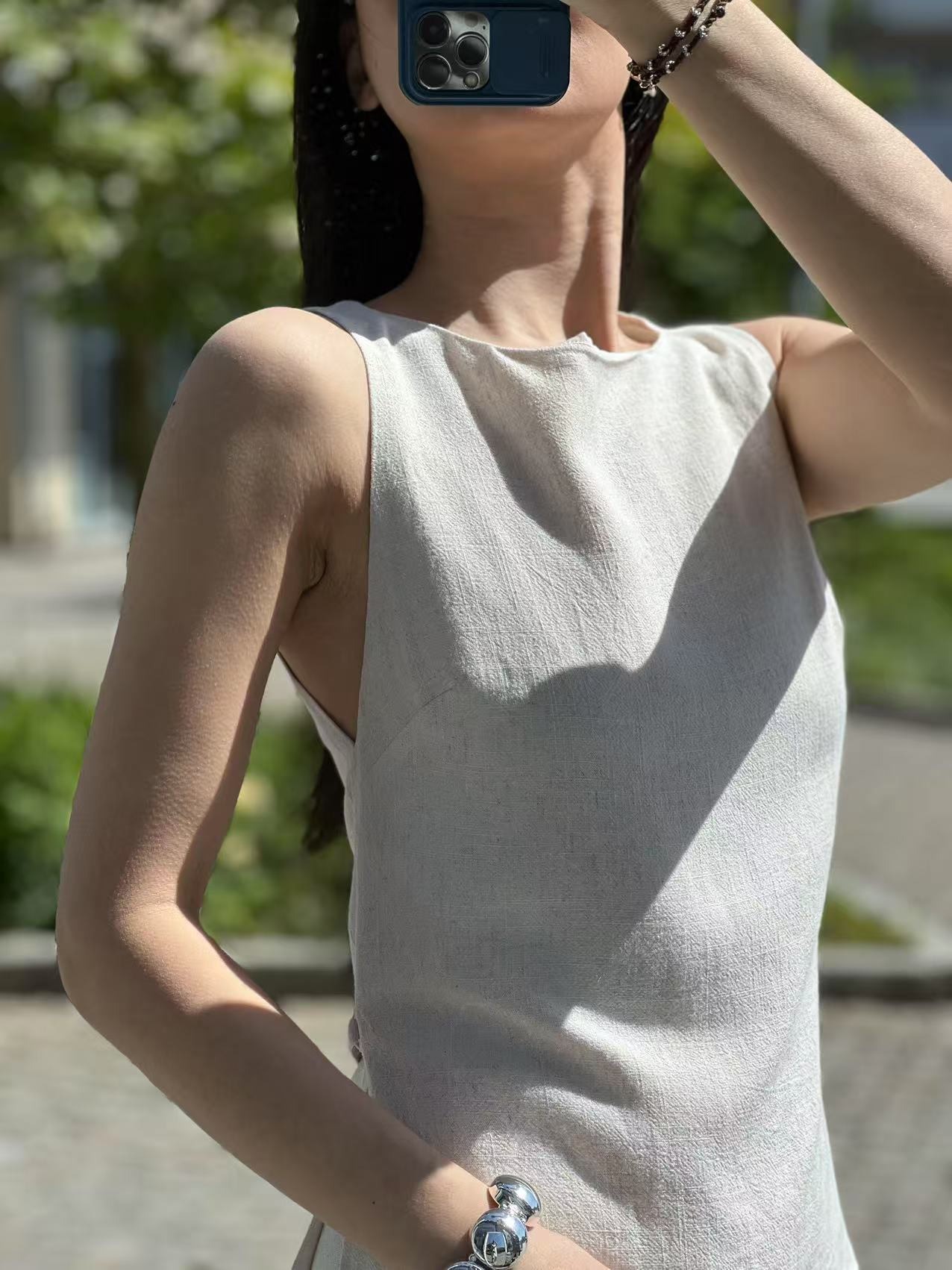 Neo Noir Nassa Linen Top - 8
