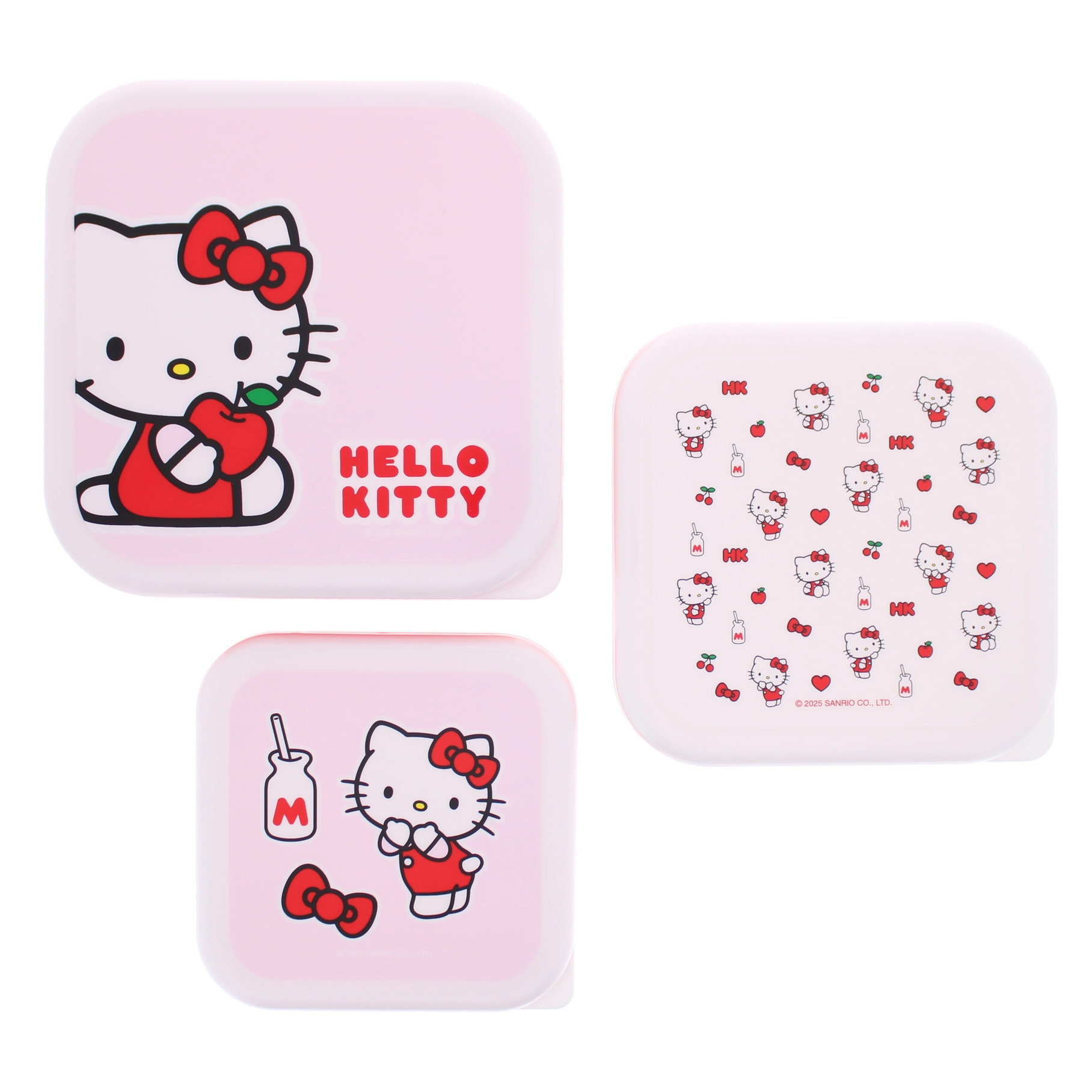 Hello Kitty 3-Pack Stapelbara Matlådor - Pretty in Pink  - 3