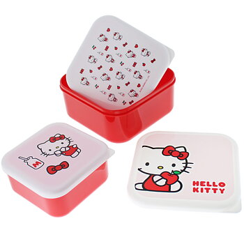 Hello Kitty 3-Pack Stapelbara Matlådor - Pretty in Pink 